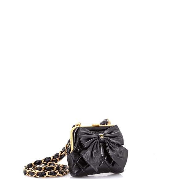 Chanel Bow Frame Clutch With Chain #243636C39B - Picture 2 of 6